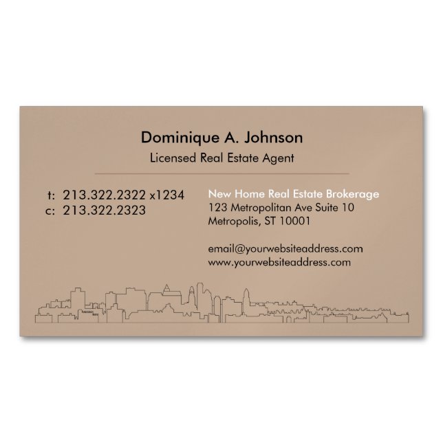 Cartão De Visitas Magnético Cartão de visita Magnético Personalizado Imobiliár (Frente)