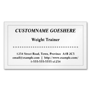 Cartão De Visitas Magnético Cartão de visita Magnético Tradicional do Formador