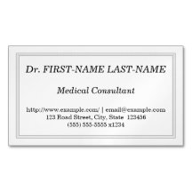 Cartão de visita profissional do consultante