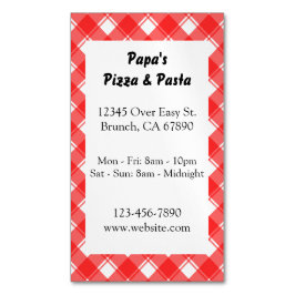 Cartão De Visitas Magnético Cartão Magnético para Restaurantes Personalizados 