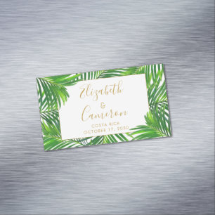 Cartão De Visitas Magnético Casamento tropical do ORÇAMENTO Salve a Data Favo