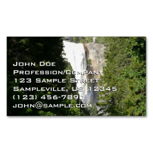 Cartão De Visitas Magnético Catarata Vernal II no Parque Nacional de Yosemite