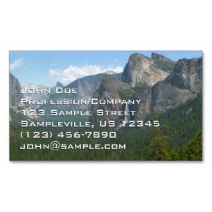 Cartão De Visitas Magnético Cataratas Bridalveil e Half Dome em Yosemite
