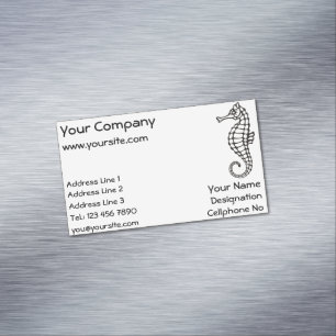 Cartão De Visitas Magnético Cavalo-da-costa preto