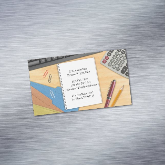 Cartão De Visitas Magnético Central de Contabilidade (Posição Original)