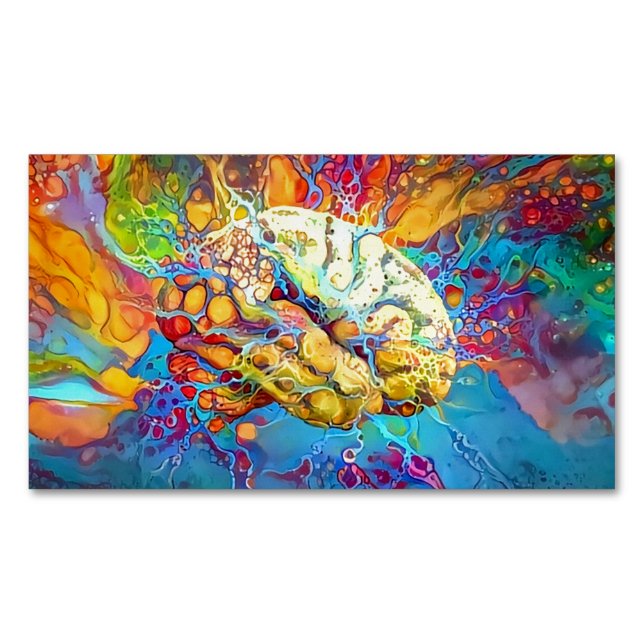 Cartão De Visitas Magnético Cérebro vívido - Cartão de visita Magnet (Frente)