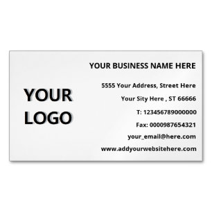 Cartão De Visitas Magnético Cheio de logotipo personalizado Informações de c