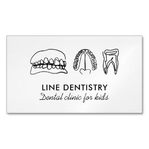 Cartão De Visitas Magnético Clínica dentária de branqueamento dentário dentist
