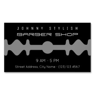 Cartão De Visitas Magnético Cobrir de quadro escuro da forma da lâmina de