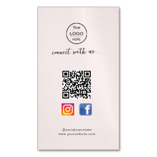 Cartão De Visitas Magnético Código QR do Instagram no Facebook   cartão de vis