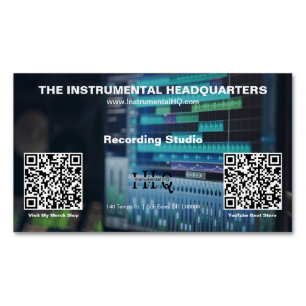 Cartão De Visitas Magnético Código QR duplo pequeno