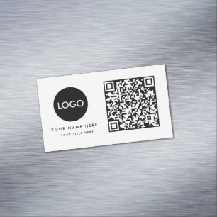 Cartão De Visitas Magnético Código QR Logotipo comercial