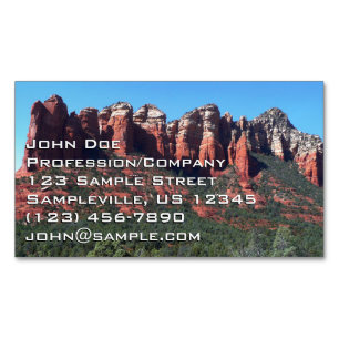 Cartão De Visitas Magnético Coffee Pot Rock II em Sedona Arizona