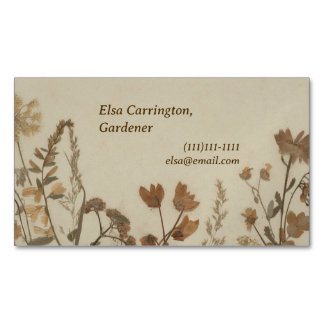 Cartão De Visitas Magnético Colagem de Flor Antica