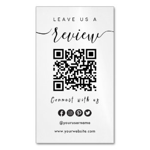 Cartão De Visitas Magnético Conectar-se com o código QR dos EUA   Deixe-Nos Um