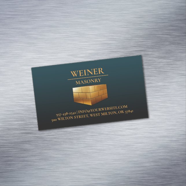 Cartão De Visitas Magnético Construção de alvenaria (Posição Original)
