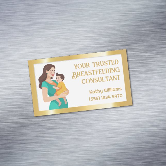Cartão De Visitas Magnético Consultor de Aleitamento (Posição Original)