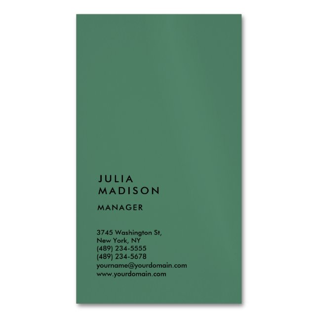 Cartão De Visitas Magnético Consultor do Vertical Trendy Manager (Frente Vertical)