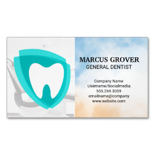 Cartão De Visitas Magnético Consultório Odontológico Logotipo de Saúde Denta