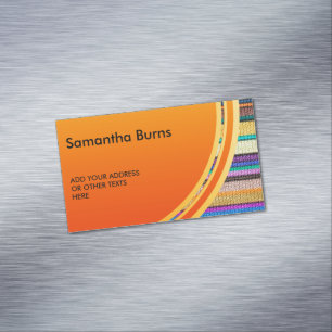Cartão De Visitas Magnético Corante Colorido Traços sem costura 1