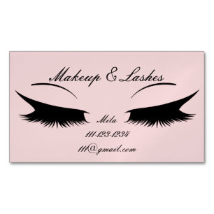 CARTÃO DE VISITAS MAGNÉTICO COSMETOLOGISTA DE PINK CARTÃO DE VISITA
