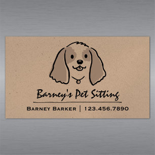 Cartão De Visitas Magnético Cuidados animais do baby-sitter   do animal de