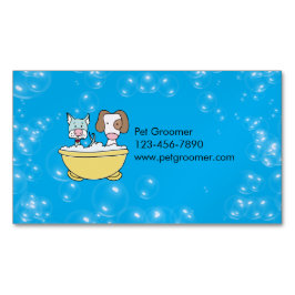 Cartão De Visitas Magnético Custom Pet Groomer Business Card Magnet