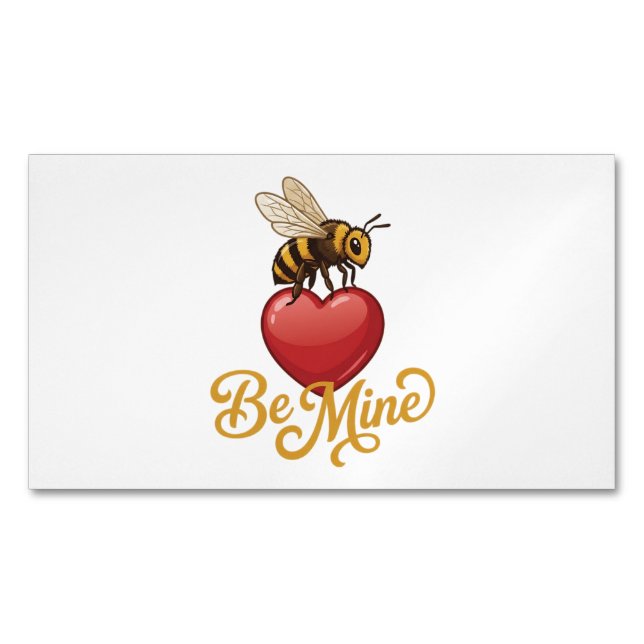 Cartão De Visitas Magnético Cute Be Mine Favo de Mel  (Frente)