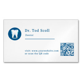 Cartão De Visitas Magnético Dentista dentária de dentadura com dente de faísca