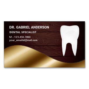 Cartão De Visitas Magnético Dentista Dentário Dentário Dental dos Dentes Rú