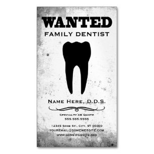 Cartão De Visitas Magnético Dentista queria Poster