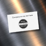 Cartão De Visitas Magnético Design de logotipo comercial<br><div class="desc">Adicione o logotipo ou gráfico da sua própria empresa a este cartão de visita de logotipo ímã com o modelo de logotipo da empresa que você pode substituir por seu próprio. Entregue-os aos clientes que os podem colocar no frigorífico como um lembrete para chamá-lo primeiro.</div>