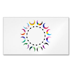 Cartão De Visitas Magnético Design de Lua Crescente do Tempo do Orgulho
