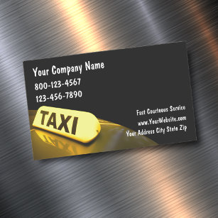Cartão De Visitas Magnético Design de Transporte de Serviço de Táxi