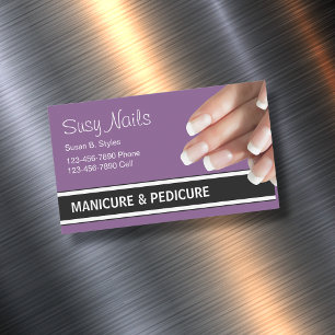 Cartão De Visitas Magnético Design de Unhas Perfeitas Manicure