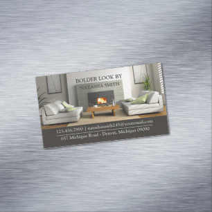 Cartão De Visitas Magnético Design interior
