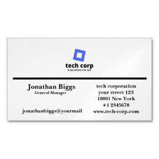 Cartão De Visitas Magnético Design moderno da empresa de TI de software