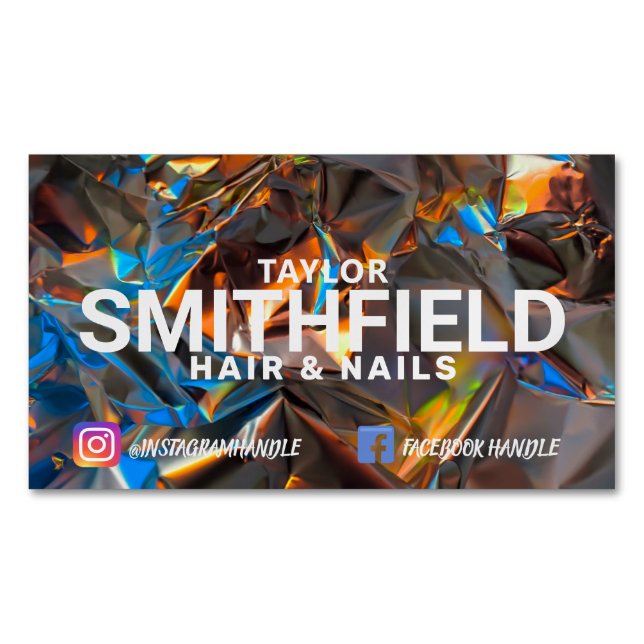 Cartão De Visitas Magnético Deslocamento de Cores (Frente)