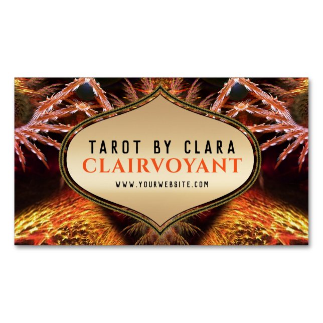 Cartão De Visitas Magnético Deusa Temple Fractal Fantasy 01 (Frente)