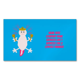 Cartão De Visitas Magnético Dia dos Mortos do Costume do Axolotl Mexicano