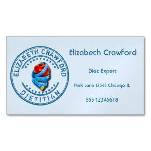 Cartão De Visitas Magnético Dietologista Dietitiano Médico Com Fita De Mediç