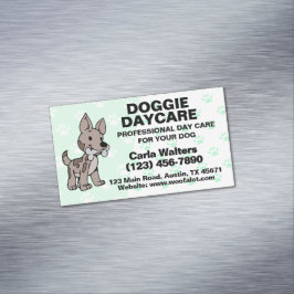 Cartão De Visitas Magnético Doggie Day Care