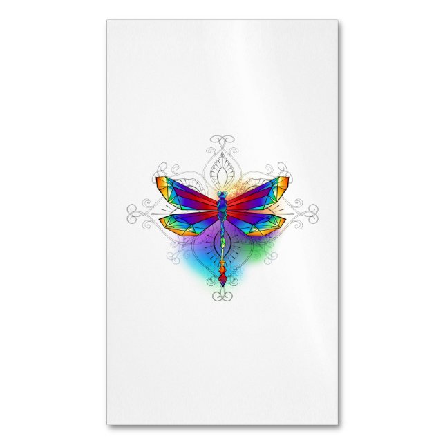 Cartão De Visitas Magnético Dragonfly Poligonal (Frente Vertical)