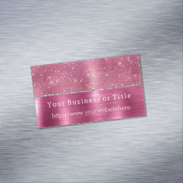 Cartão De Visitas Magnético Dreamzy Glitzy Silver Sparkle