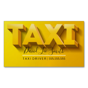 Cartão De Visitas Magnético Driver de Táxi / Serviço de Tabulação