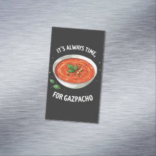 Cartão De Visitas Magnético É sempre hora de tomar sopa de tomate de gazeta