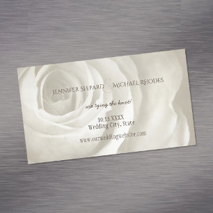 Cartão De Visitas Magnético economias elegantes simples florais do casamento