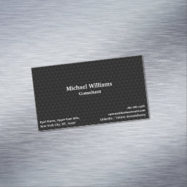 Cartão De Visitas Magnético Elegante de padrão preto de tendência profissional