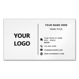 Cartão De Visitas Magnético Elegante para Design de logotipo profissional mode