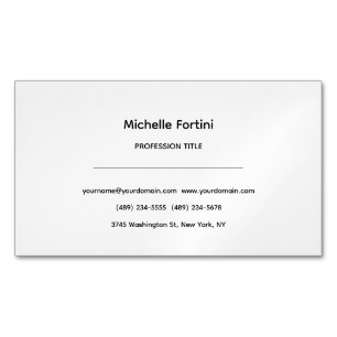 Cartão De Visitas Magnético Elegante Simples Minimalista